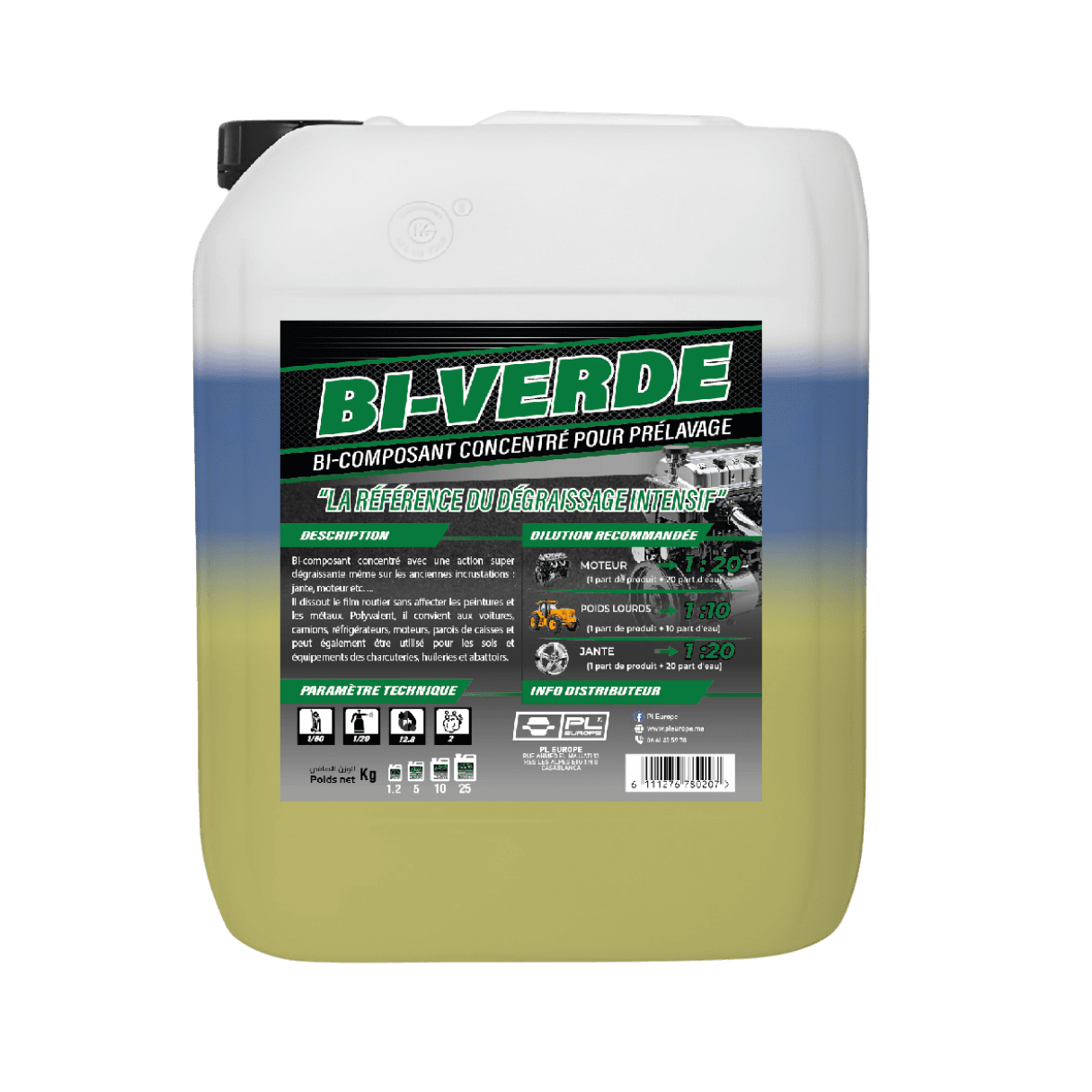 BI-VERDE - Bi-Composant Concentré pour Prélavage