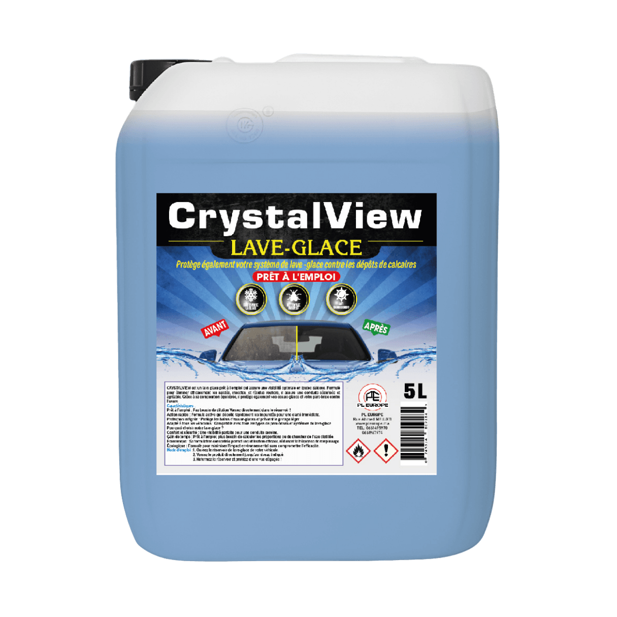 CrystalView - Lave-Glace Prêt à L'emploi Anti-Calcaire