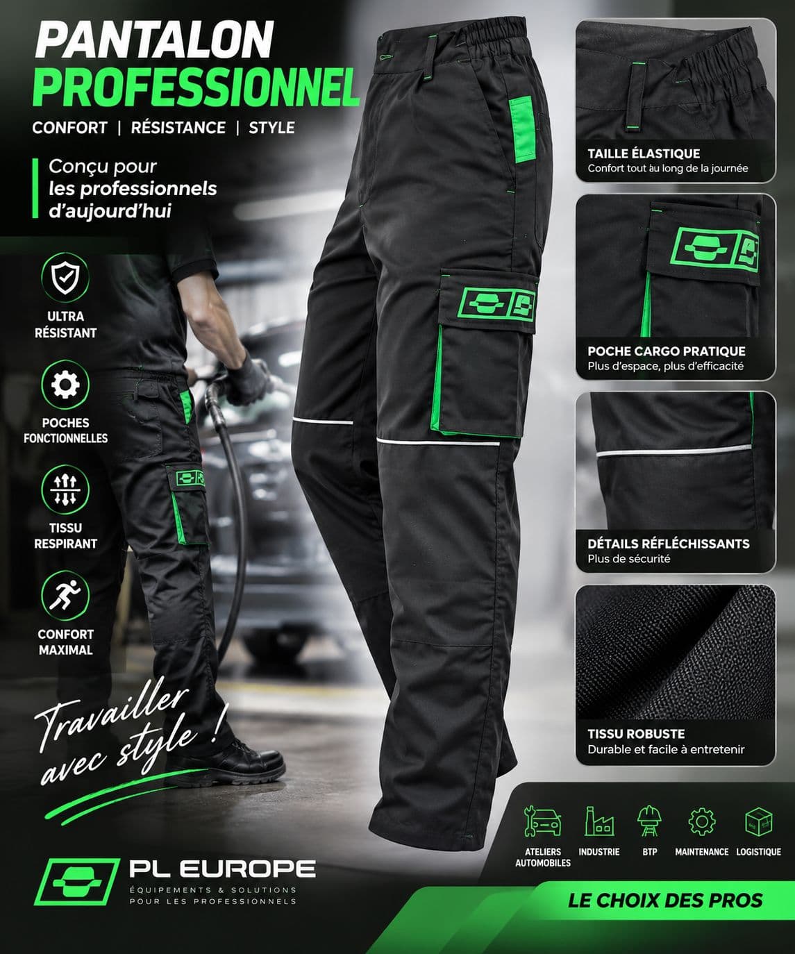 Pantalon Professionnel Ultra Résistant